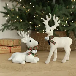 ascension Christmas Reindeer Figurines Elegant Deer Set of decor Reindeer Figure Pack of 2-picture-17