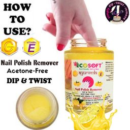 ecosoft The formula is Acetone- free, contains Vitamin E & Vitamin C and will not dry or damage your nails. Ultimate Premium Dip & Twist Instant Nail Polish Remover Nail Polish Remover - Acetone Free, Enriched with Vitamin C or Vitamin E with LEMAN Fragrance. Contains Hydrating Agents & Perfume. 1 UNIT-picture-24