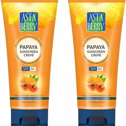astaberry Sunscreen - SPF 50 Papaya Sunscreen Crème SPF 50 100ml, Pack 2, (2 x 100ml)-picture-25