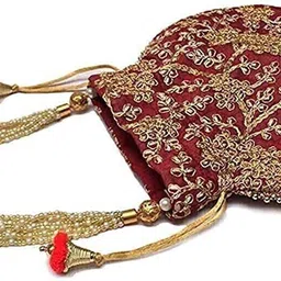 daily deals Women Maroon Potli image 2