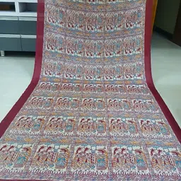 praaj Pure Silk Printed Maroon Women Dupatta image 3