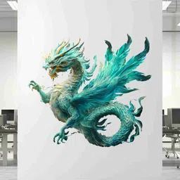 skyolla 59 cm Dragon Wall Sticker – Self Adhesive Vinyl Décor for Kids’ Room, Nursery Room Self Adhesive Sticker image 5