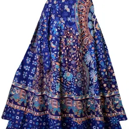 unique choice Women Printed Wrap Around Blue Skirt-picture-12