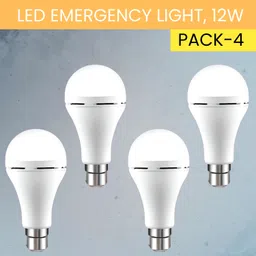 guggu 12W Rechargeable Inverter LED Bulb with Upto 4H.Power Cut Lighting Pack of_4U426 4 hrs Bulb Emergency Light-picture-23