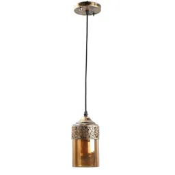 foziq Aida Antique Gold Metal Hanging Light image 5