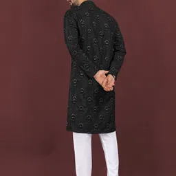 krm Men Embroidered Viscose Rayon Straight Kurta image 2