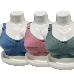 rsr enterprise Pack of 3 Women Full Coverage Non Padded Bra-picture-32