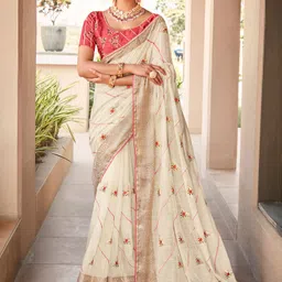 sareemall Embellished Bollywood Cotton Blend Saree-picture-18