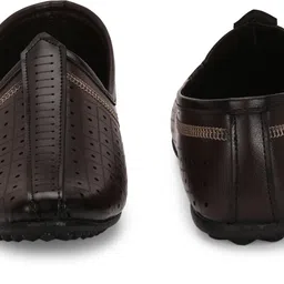 laurel fashion fever Leather Mojaris Traditional Ethnic Footwear PU Sole Stylish & Comfortable Loafers For Men image 3