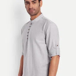 classycollar Men Solid Pure Cotton A-line Kurta image 2