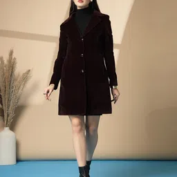 protex Tweed Solid Coat For Women-picture-14