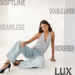 sightbomb Formal Sleeveless Solid Women Grey Top image 2