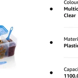 z top Plastic Plastic 3 In 1 Masala Box for Kitchen,Transparent Storage Containers Airtight Storage Basket image 5