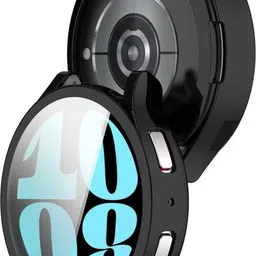KAZUKI Screen Guard for Samsung Galaxy Watch 5 44mm Full Coverage TPU Electroplated Watch Protective Case (Black) image 3