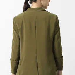 van heusen Women Solid Single Breasted Formal Blazer image 3