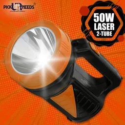 pick ur needs 2 In 1 Rechargeable Long Range Search Torch Light With Side Tube Torch image 2