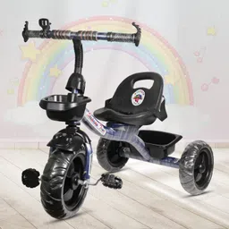 pawkykids BABY TRICYCLE FOR KIDS WITH BASKET BLACK COLOR KIDS TRICYCLE RECOMMENDED TRICYCLE FOR BABY GIRL OR TRICYCLE FOR BABY BOY OR TRICYCLE FOR TODDLER GIRL OR TRICYCLE FOR TODDLER BOY RECOMMENDED FOR TODDLER 1,2,3,4,5 YEAR CHILDREN TRICYCLE FOR KIDS KIDS TRICYCLE BABY TRICYCLE HDL-001 BLACK COLOR P BASKET Tricycle-picture-18