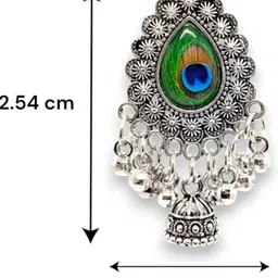 happy glow hub Silver Oxidised Afghani Jhumka Earrings For Women Girls Silver Jhumki Earring, Drops & Danglers, Chandbali Earring, Earring Set-picture-11