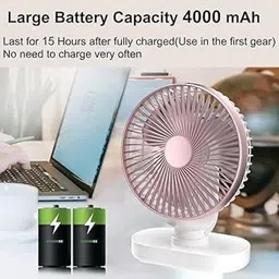 bawaly High Speed Rechargeable Table Fan, For Home,Office & others 5 Star 3 3 Blade Table Fan image 2