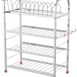 Utensil Kitchen Rack Utensil Kitchen Rack Steel Wall Mount Dish Plate Cutlery Stand 24x18 Steel-image-0