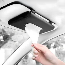 qnjl Car Leather Tissue Holder Paper Box Case Car Interior Decoration Vehicle Tissue Dispenser-picture-26