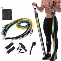 alornor 11pcs set Pull Rope Fitness Exercises Resistance Bands Latex Tubes-F42 Resistance Tube-picture-11