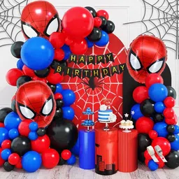 poptheparty Spiderman face birthday decoration combo kit for boys & girls-picture-17