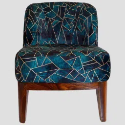 timberly Malena Fabric Slipper Chair in Multi Colour & Electric Design image 4
