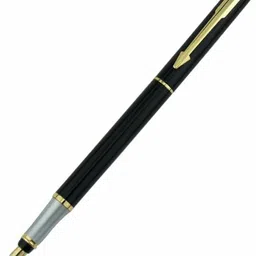 801 Black Color Medium Nib Metal Body With Golden Arrow Clip Fountain Pen-image-74