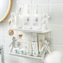 Self Adhesivecute Floating Shelves Wall Shelf for Home, Office & Kitchen X2.72 Plastic Wall Shelf-image-59