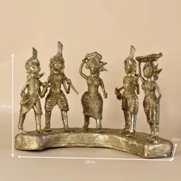 sowpeace Farmers Gold Brass Showpiece image 2