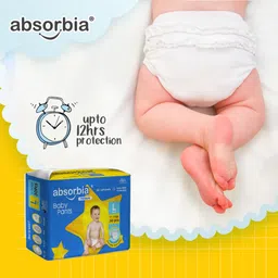 absorbia Premium Baby diaper Pants | Large | 9-14 Kg - L image 2
