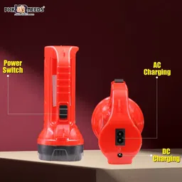 pick ur needs Bright LED Rechargeable Flashlight 50W + 20 SMD Side Handheld with Eco Friendly Solar Panel (3W+9V)Color As Per Availability 6 hrs Torch Emergency Light image 4