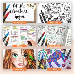 wynhard 24 Pcs Dual Tip Color Marker Art Pens Water Based Color Markers for Drawing image 4