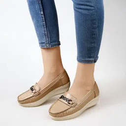 deals4you Women Soft Comfortable Slip-On Buckle Loafers for Casual Loafers For Women Loafers For Women-picture-47
