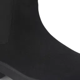 EL PASO Black Women Faux Leather Chelsea Casual Boots Boots For Women image 5