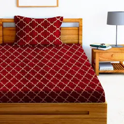 decent home 240 TC Microfiber Single Checkered Flat Bedsheet image 2