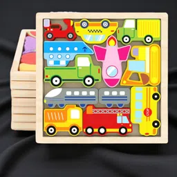vhd Wooden Vehicle Puzzle Board for Kids – Educational Transport Toy TR37-picture-11