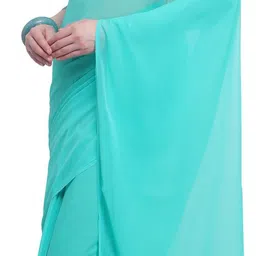 anand sarees Solid/Plain Bollywood Georgette Saree image 2
