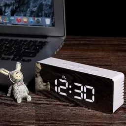 rutadhiya Digital White Clock image 2