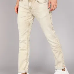 killer Men Slim Mid Rise Beige Jeans image 2