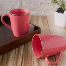 femora 320ml 22k Liquid Gold Marble Design Ceramic Coffee Mug (Peach) image 4