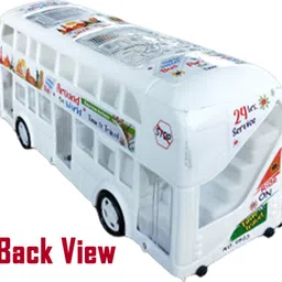 wasinat toys stores Non Rechargeable White Double Decker Bus Toy for Kid image 4