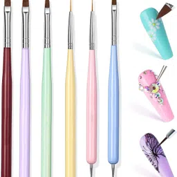 6 Pieces Nail Art Brush Set for Gel Nails Detailing and DIY Nail Design-image-87