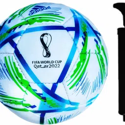 vishwa Qatar World Cup Green Edition PVC Football Size-5 with Air pump (pack of 1) Football - Size: 5-picture-17