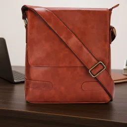 pogago Men & Women Brown Messenger Bag-picture-29