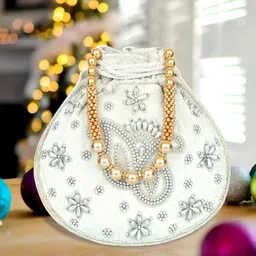 misha Women Silver Potli image 1