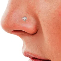 avsar Parina 14kt Cubic Zirconia White Gold Nose Wire image 4