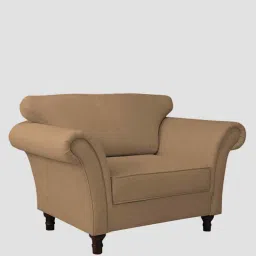 febonic Rana Fabric 1 Seater Sofa in Copper Brown Color image 3