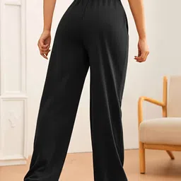 warcourt Women Solid Black Track Pants-picture-47